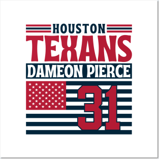 Houston Texans Pierce 31 American Flag Football Posters and Art